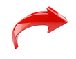 © Moeen - Red curved arrow pointing right isolated on transparent background