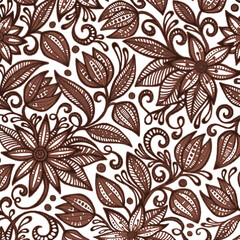 Wall Mural - seamless floral pattern