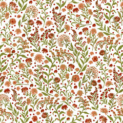 Wall Mural - seamless floral pattern