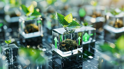 Seedlings in Modern Hydroponic Growing System