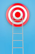 © alexlmx - Progress and success, concept. Target and stairs. 3D rendering