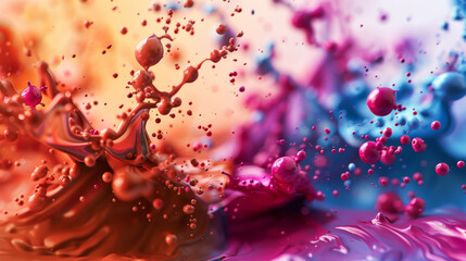 Wall Mural - abstract background of watercolour splashes