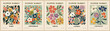 © Creative_Juice_Art - Set of abstract Flower Market posters. Trendy botanical wall arts with floral design in earth tone sage green colors. Modern naive groovy funky interior decorations, paintings. Vector art illustration