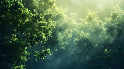 lush green gradient evokes nature tranquility, perfect for ecofriendly themes. generative ai