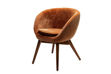 Wall Mural - Modern Orange Velvet Chair