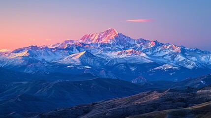 Majestic Mountain Range at Sunrise