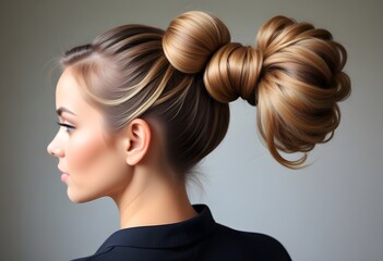 Wall Mural - woman hair style  Bun (104)