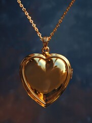 Sticker - Gold heart-shaped lock pendant