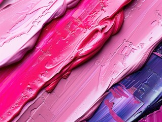 Poster - Pink Paint Close-Up