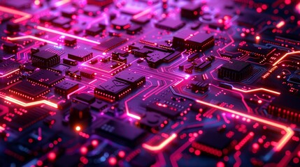 Wall Mural - circuit board background