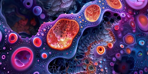 Wall Mural - stunning abstract art with vibrant colors and intricate patterns, creating a mesmerizing visual effe