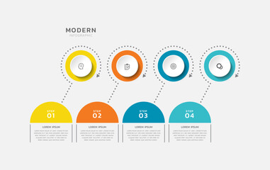 Wall Mural - Presentation business infographic modern template