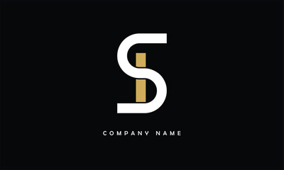 SI, IS, S, I Abstract Letters Logo Monogram