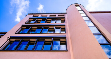 Canvas Print - typical windows of an office building