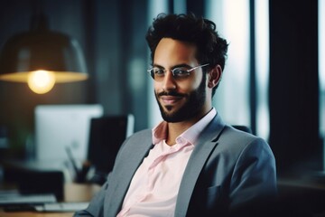 Sticker - portrait of businessman in office