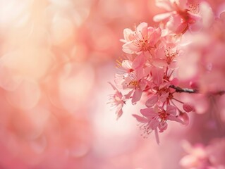 Sticker - Pink flower on tree branch