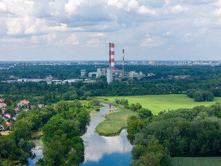 Poster - Warszawa, panorama miasta, krajobraz miasta, Wilanów