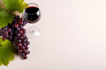 Wall Mural - grapes and wine background, generative ai