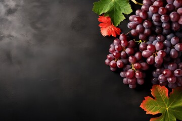 Wall Mural - grapes and wine background, generative ai