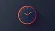 © Jeannaa - Modern minimalist wall clock against a dark background, showcasing vibrant colors and sleek design, casting a subtle shadow.