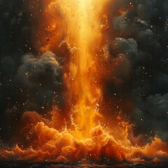 Wall Mural - explosion of fire. abstract background
