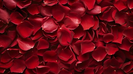 Wall Mural - Rose petals on backdrop for blooming art with copy space for valentines day holiday background.