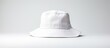 © meristock - White bucket hat with copy space image on white background.