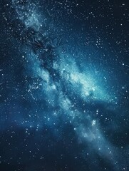 Wall Mural - night sky with stars and milky way
