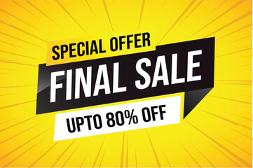 Sticker - Special offer final sale tag. Banner design template for marketing. Special offer promotion or retail. background banner modern graphic design for store shop, online store, website, landing page


