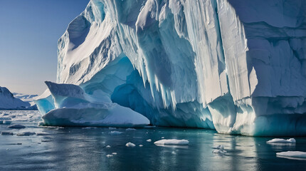 Iceberg looms in the icy polar