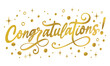 © Rajan - Congratulations, card, poster, banner, gold, hand lettering, calligraphy, text, vector, wishes, message for congratulations graduates, class, winner, business, success, party, ad