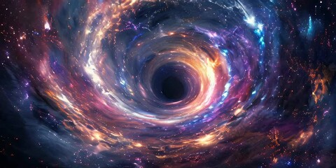 Wall Mural - a mesmerizing view of a black hole in space