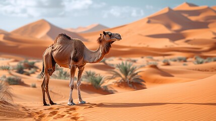 Poster - camel in the desert