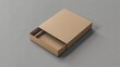© AIGen - Opened Box. Electronic Mail Delivery Concept. Blank Cardboard Postal Package Mock-Up