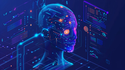 Developer working on AI and machine learning algorithms for mobile apps