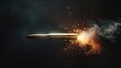 © Ева Поликарпова - A close-up shot of a bullet with smoke emanating from it, suitable for use in editorial or educational content
