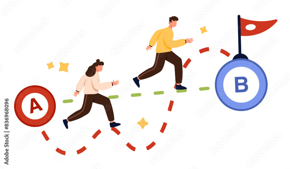 Shortcut from point A to B, simplicity of difficult business process ...