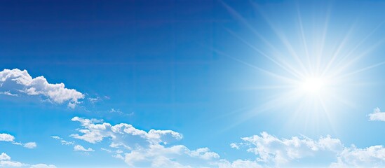 Aufkleber - Sunny day with a clear blue sky, perfect for a copy space image.