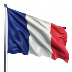 France Flag isolated on white background