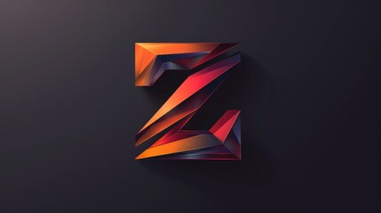 Wall Mural - Picture of geometric shapes forming the letter Z