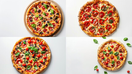 Wall Mural - pizza with tomato and onion