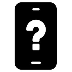 Wall Mural - phone with question mark icon