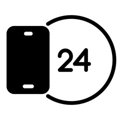 Poster - 24 hours call support icon