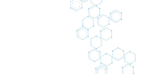 Abstract cube hexagon shape background, hexagon shape pattern innovative concept background.