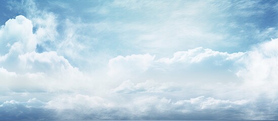 Poster - Natural sky beautiful blue and white texture background. Creative banner. Copyspace image