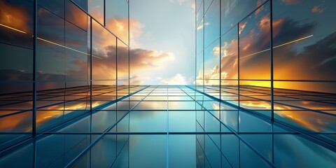Canvas Print - glass minmalistic architectural forms