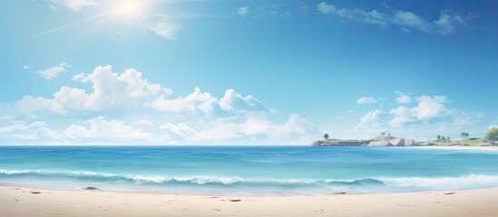 Leinwandbilder - Beautiful coast landscape in sunny day. Creative banner. Copyspace image
