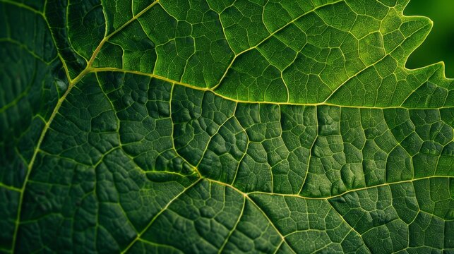 Vibrant Grapevine Leaf Macro for Wine and Nature Enthusiasts Generative AI