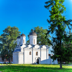 Wall Mural - Suzdal, Russia, The Golden Ring: The famous landmark of the ancient Russian city of Suzdal is the Cathedral of the Ordination of the Monastery of the Ordination.