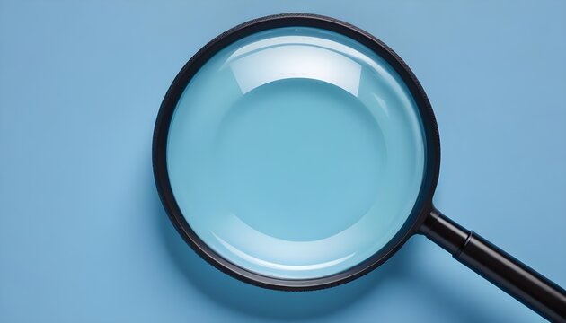a magnifier on a color background. concept of investigation, checking. 